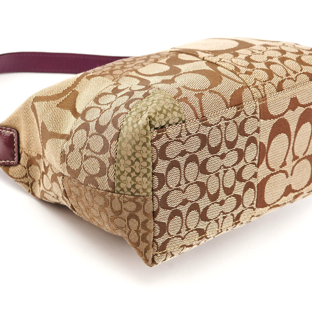 Beige Signature Patchwork Mini Pochette Bag