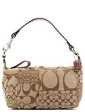 Beige Signature Patchwork Mini Pochette Bag