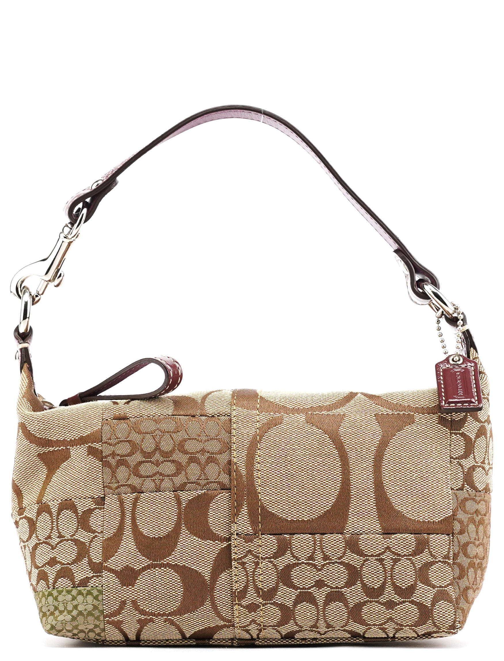 Beige Signature Patchwork Mini Pochette Bag