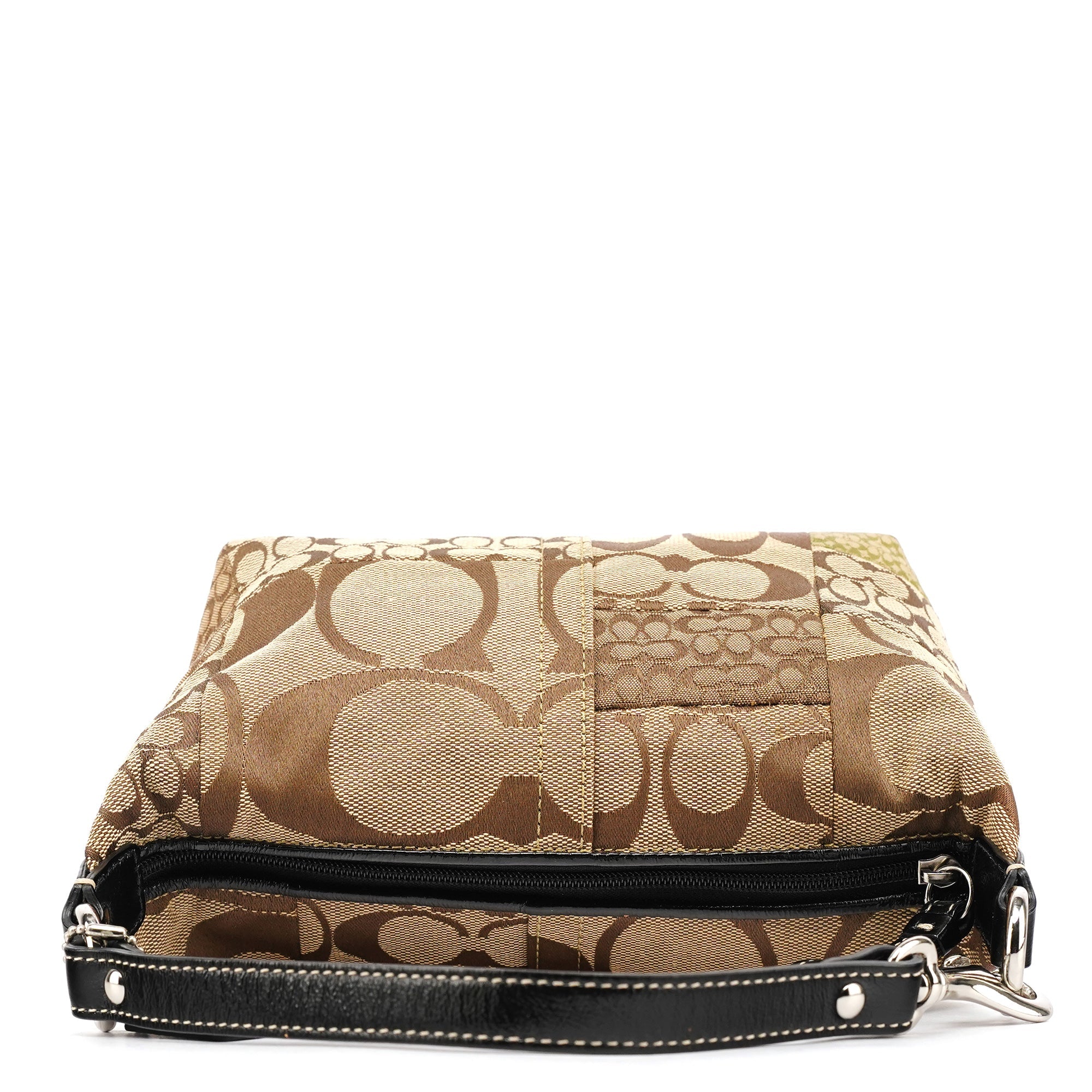 Beige Signature Patchwork Mini Pochette Bag