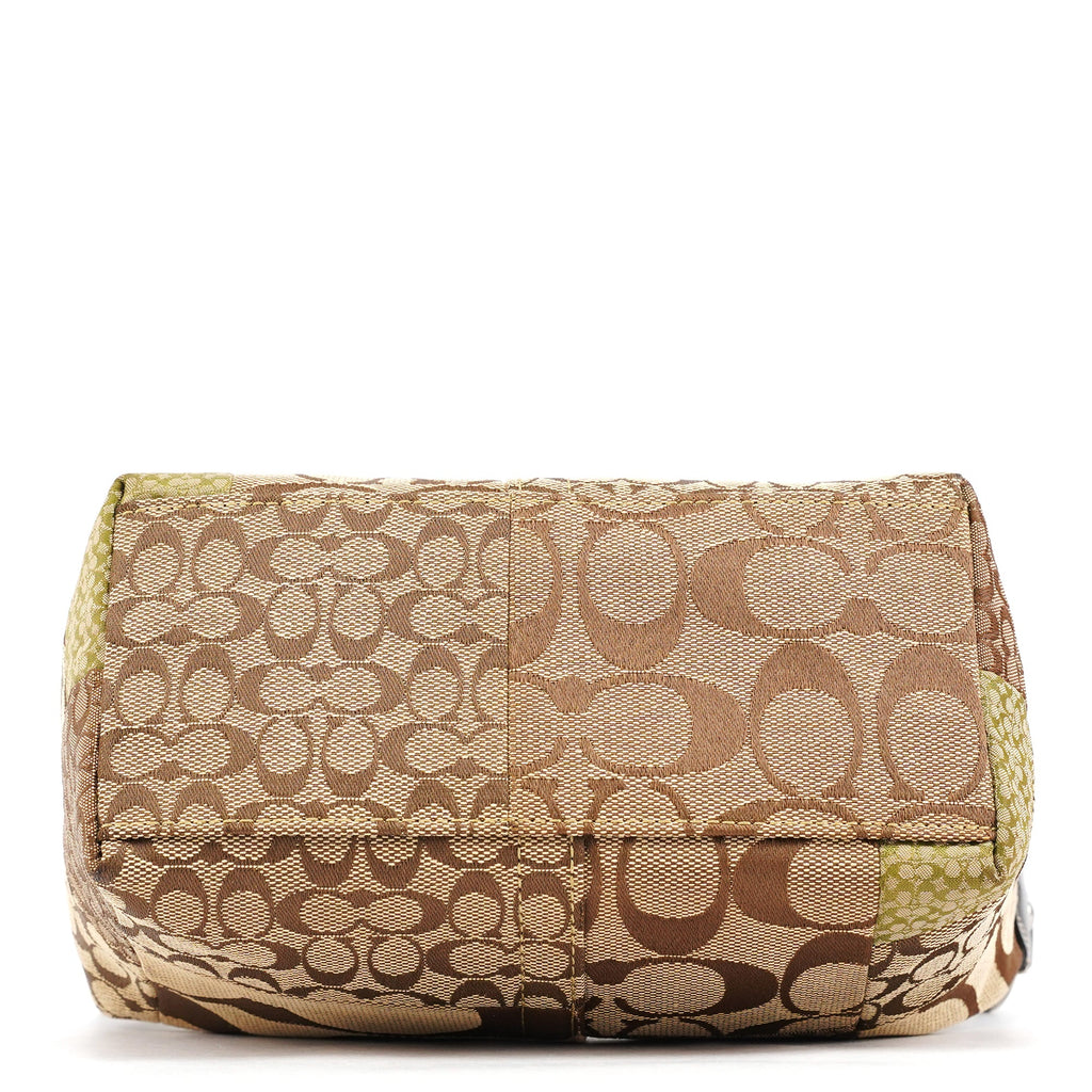 Beige Signature Patchwork Mini Pochette Bag