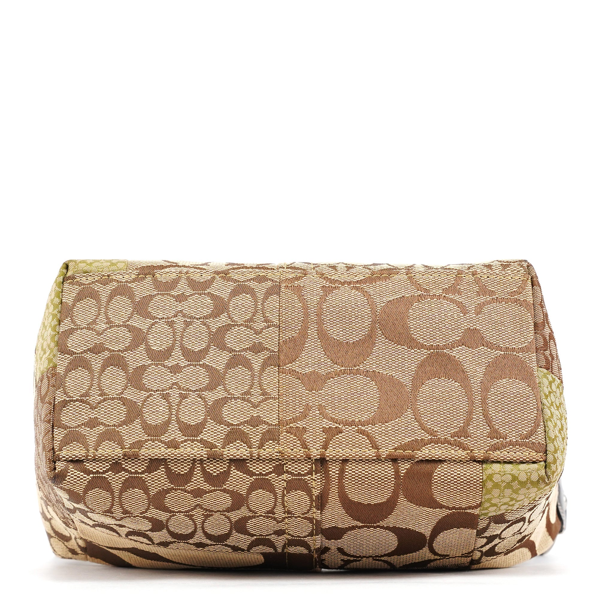 Beige Signature Patchwork Mini Pochette Bag