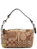 Beige Signature Patchwork Mini Pochette Bag