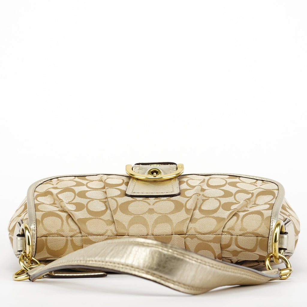 Beige Signature Soho Shoulder Bag