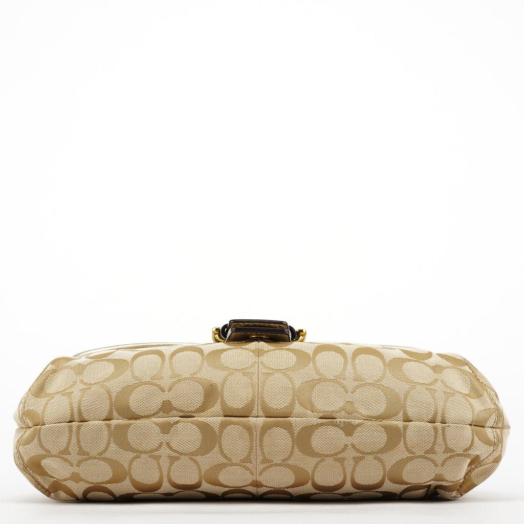 Beige Signature Soho Shoulder Bag