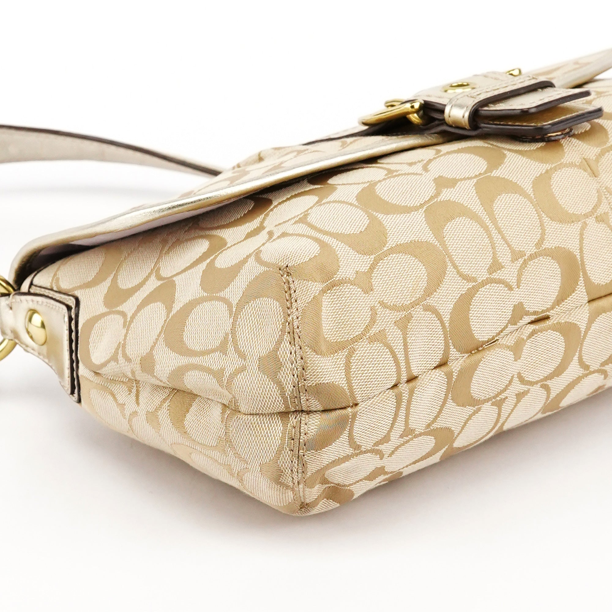 Beige Signature Soho Shoulder Bag