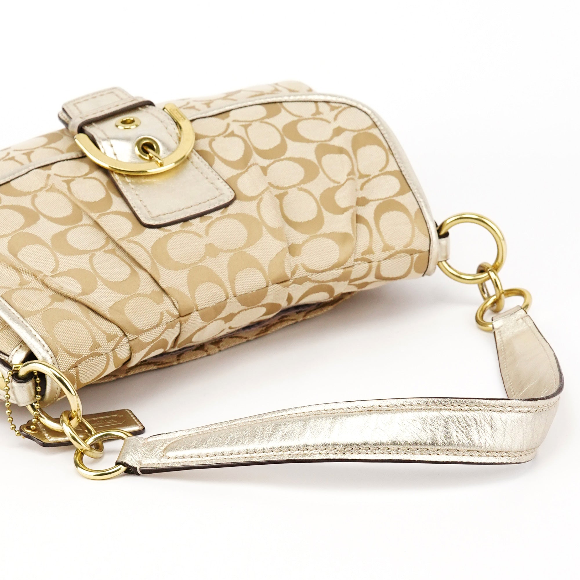 Beige Signature Soho Shoulder Bag