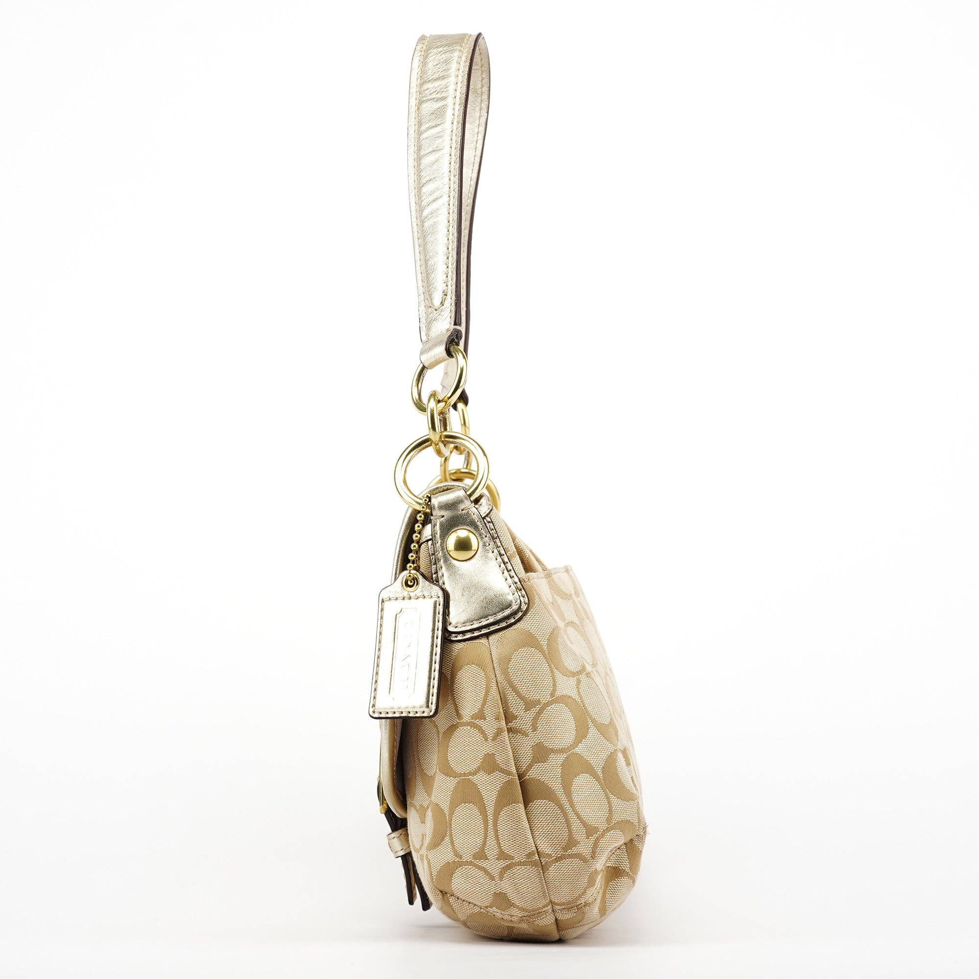 Beige Signature Soho Shoulder Bag