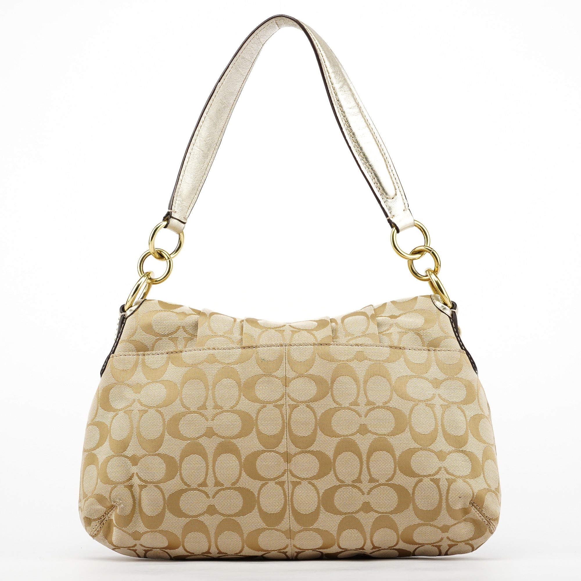 Beige Signature Soho Shoulder Bag