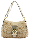 Beige Signature Soho Shoulder Bag