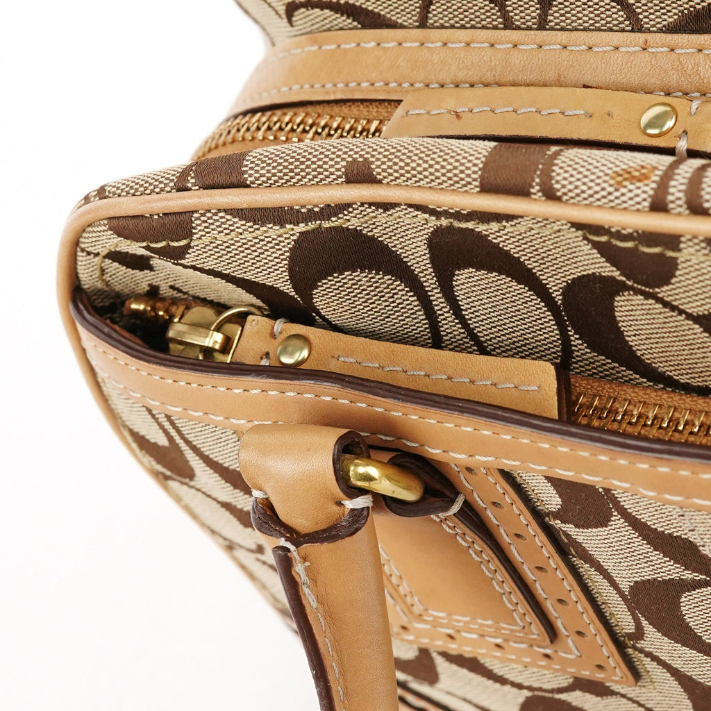 Beige Tan Signature Tote Bag