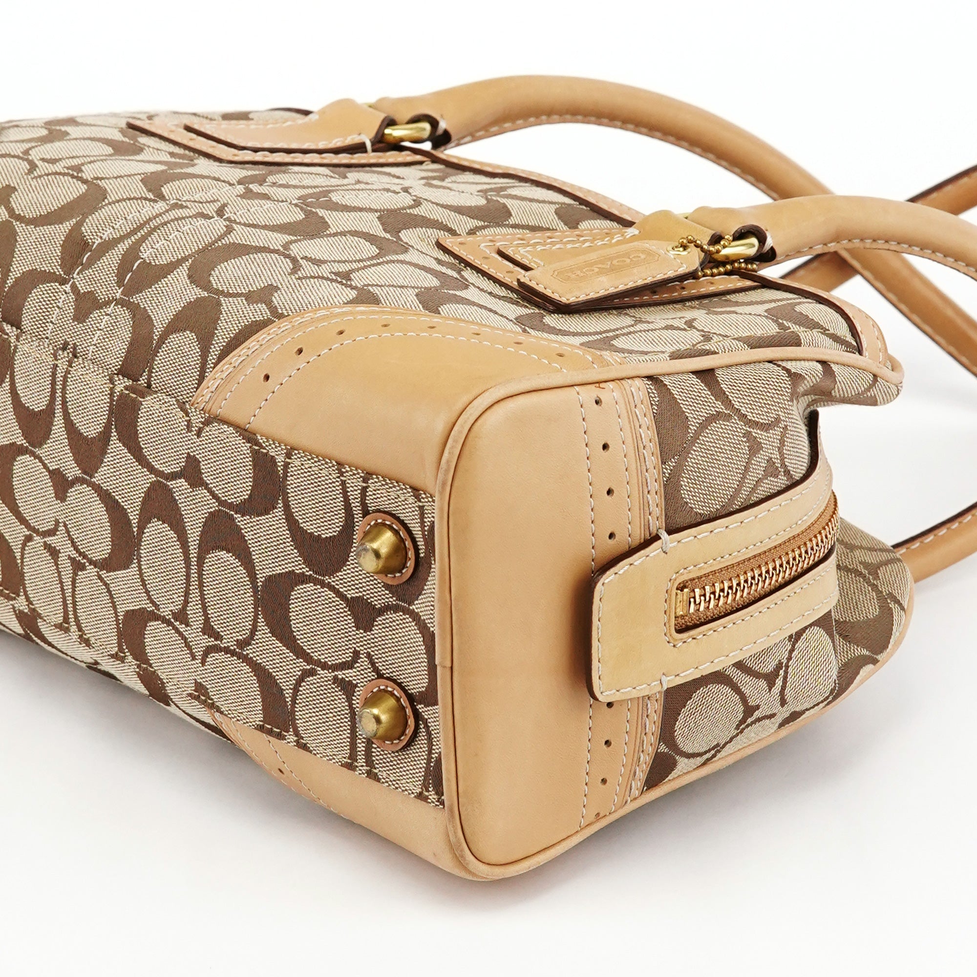 Beige Tan Signature Tote Bag