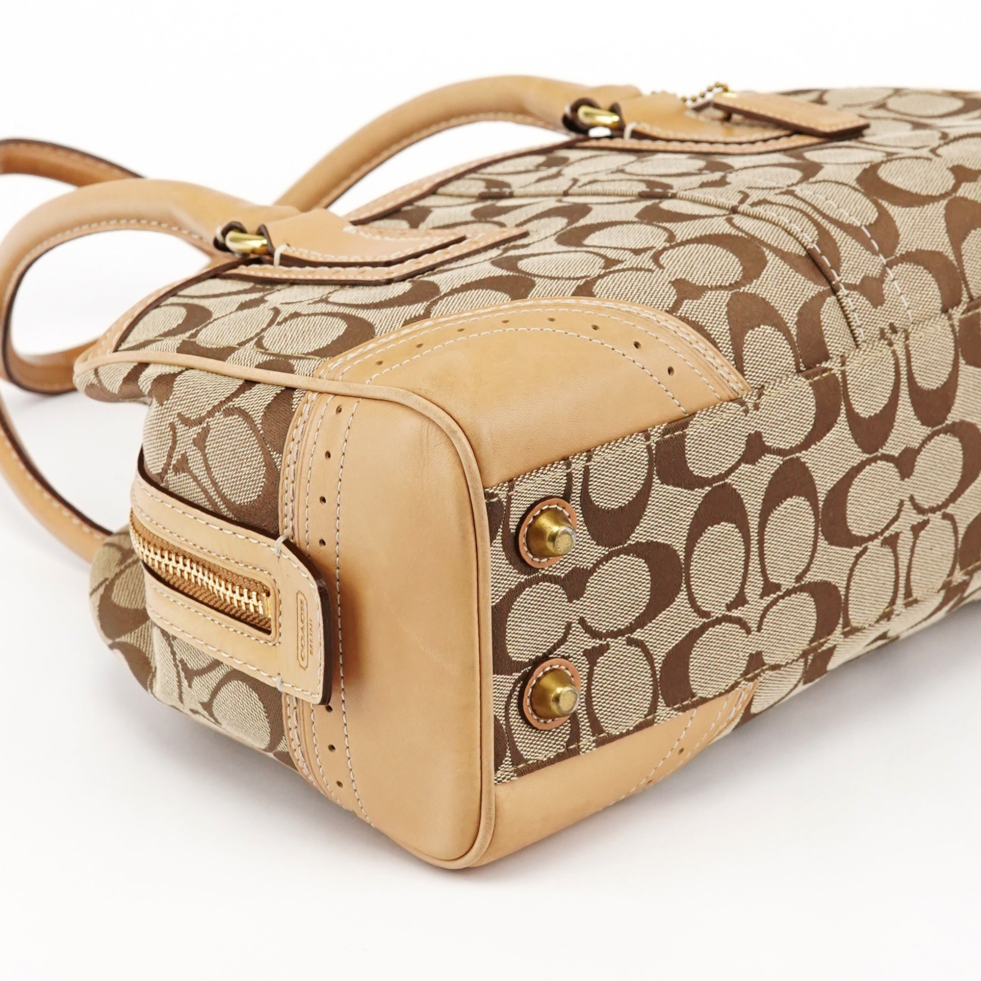 Beige Tan Signature Tote Bag