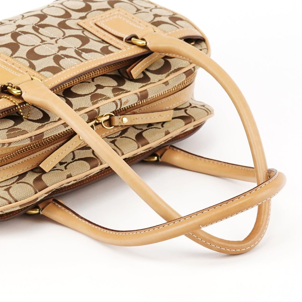 Beige Tan Signature Tote Bag