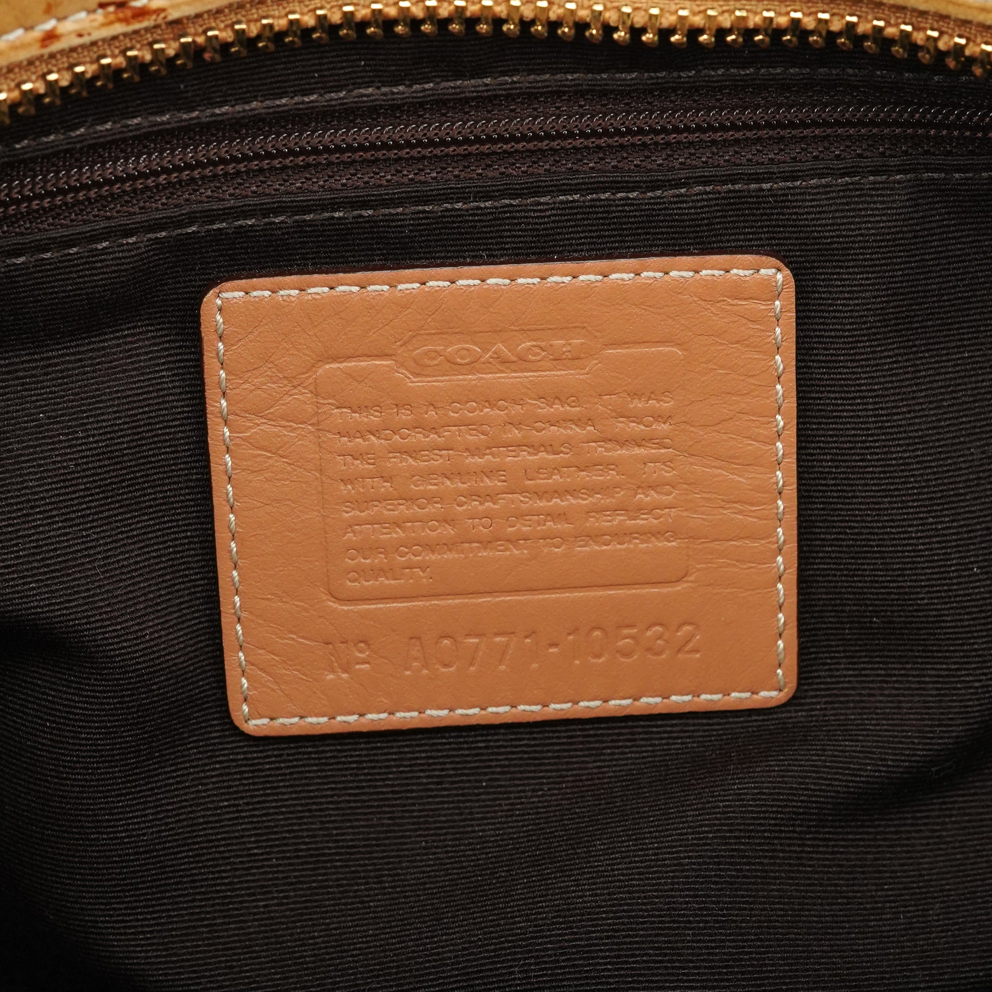 Beige Tan Signature Tote Bag