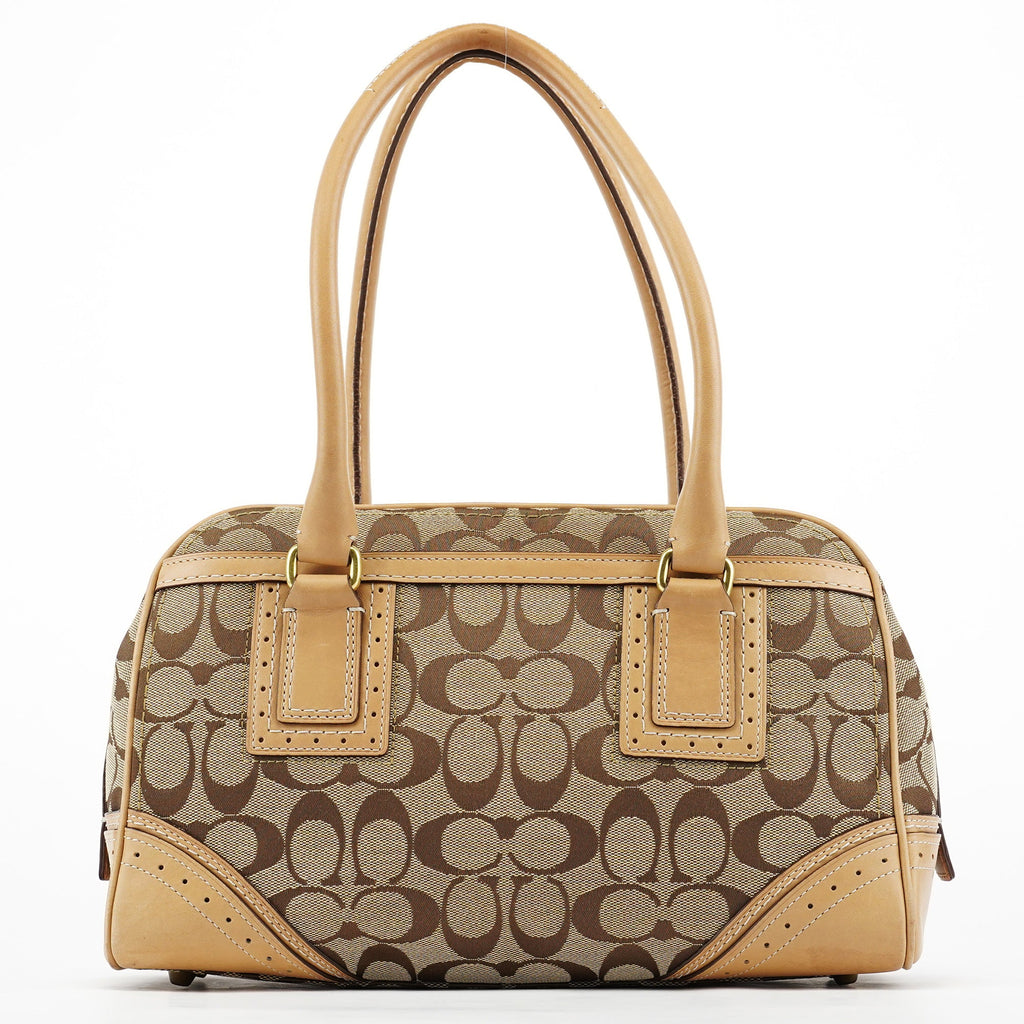 Beige Tan Signature Tote Bag