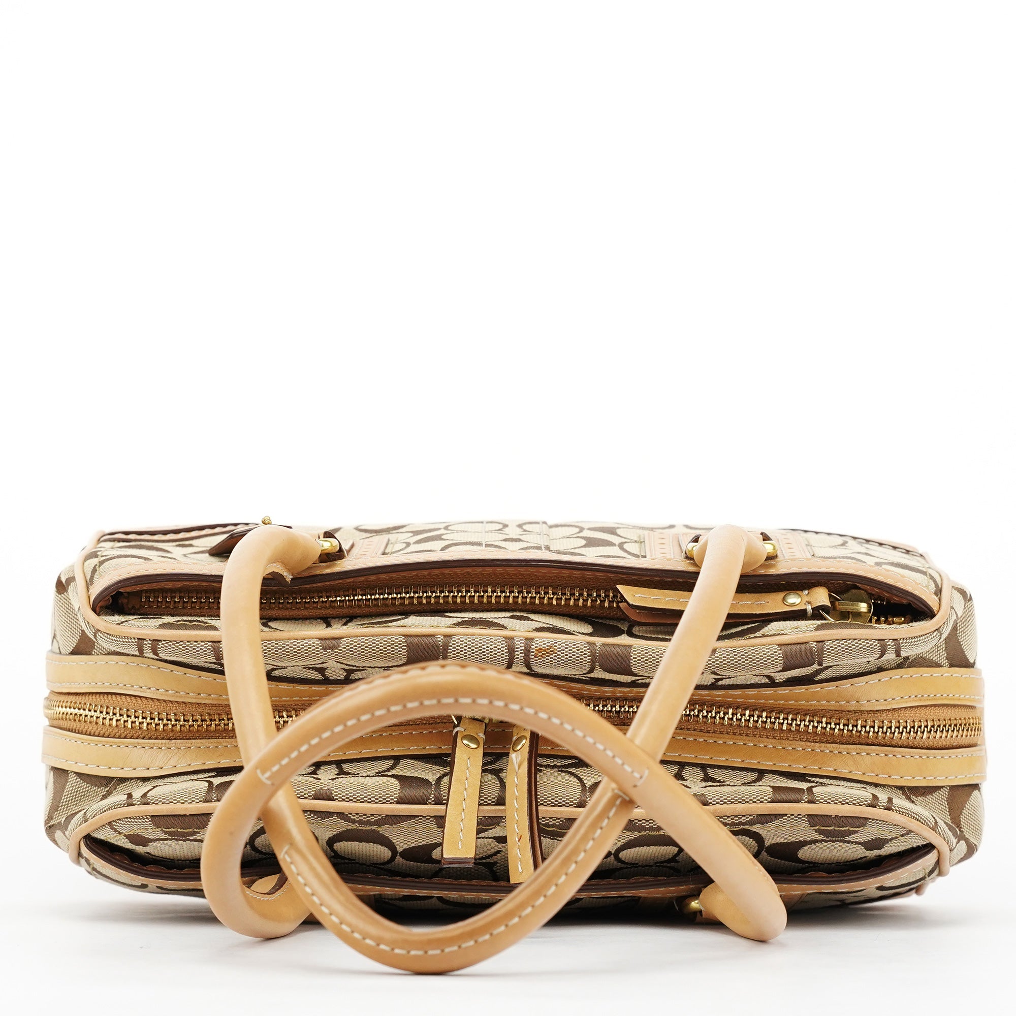 Beige Tan Signature Tote Bag