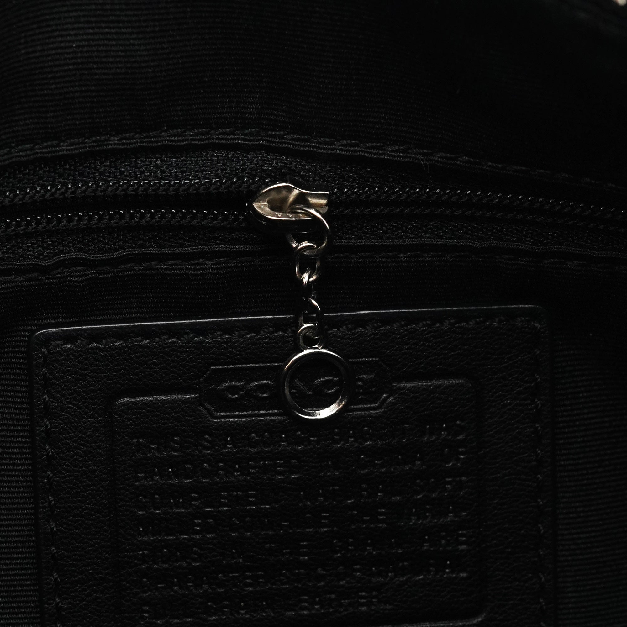 Black Grained Leather Chelsea Shoulder Bag