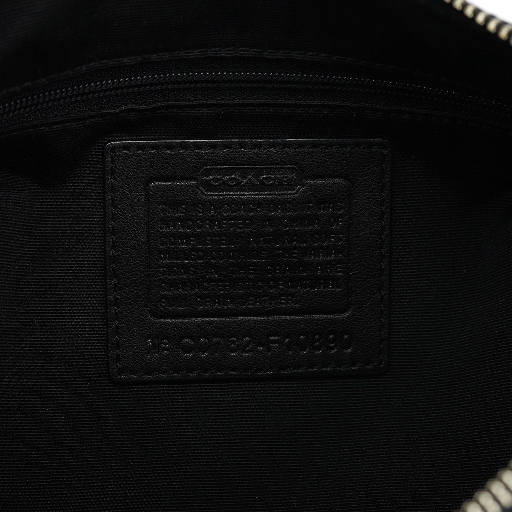 Black Grained Leather Chelsea Shoulder Bag