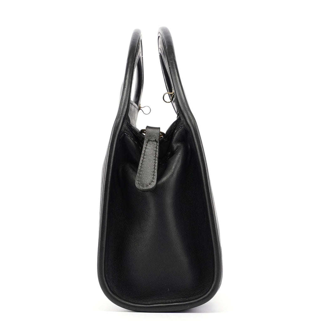 Black Leather Ergo Handbag
