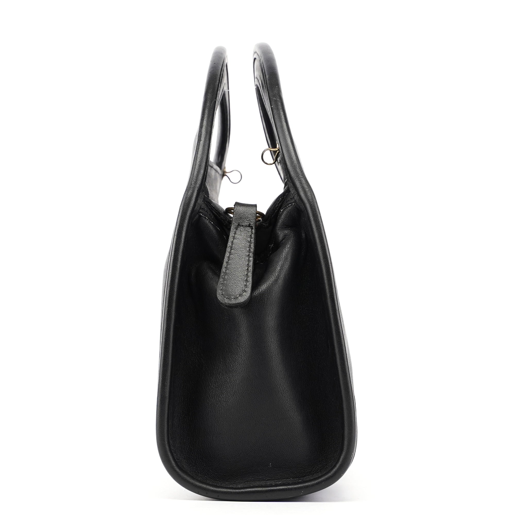 Black Leather Ergo Handbag
