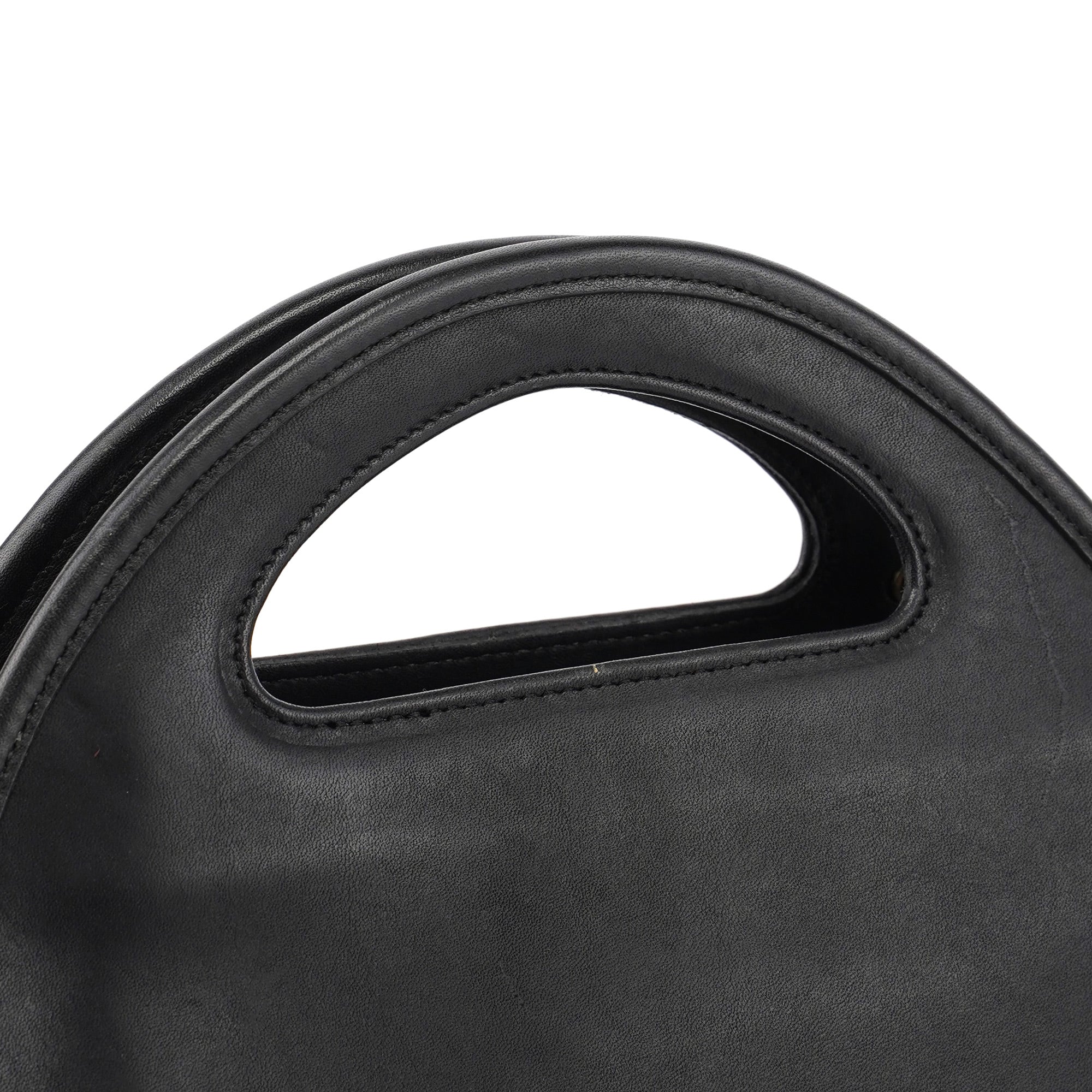 Black Leather Ergo Handbag