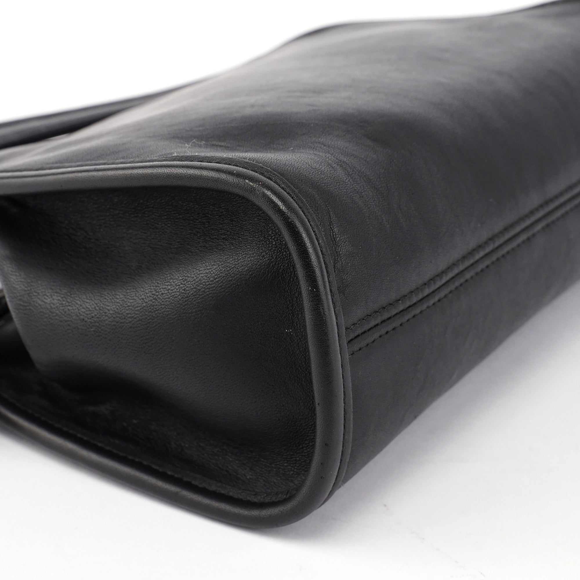 Black Leather Ergo Handbag