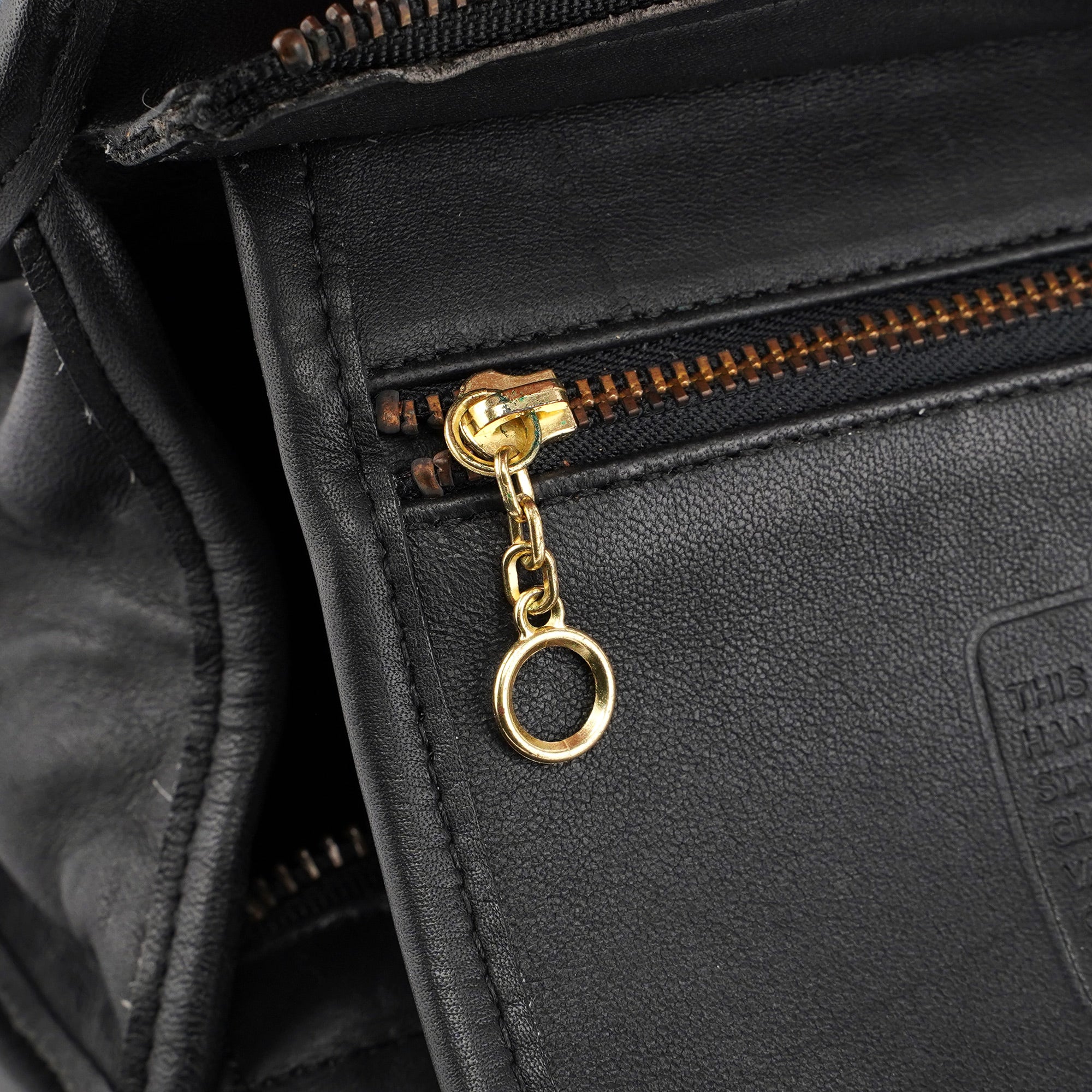 Black Leather Ergo Handbag