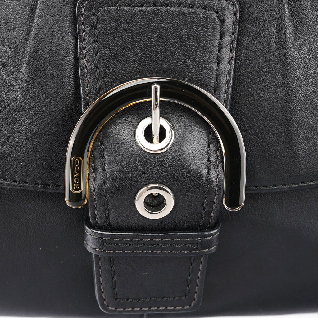 Black Leather Soho Shoulder Bag