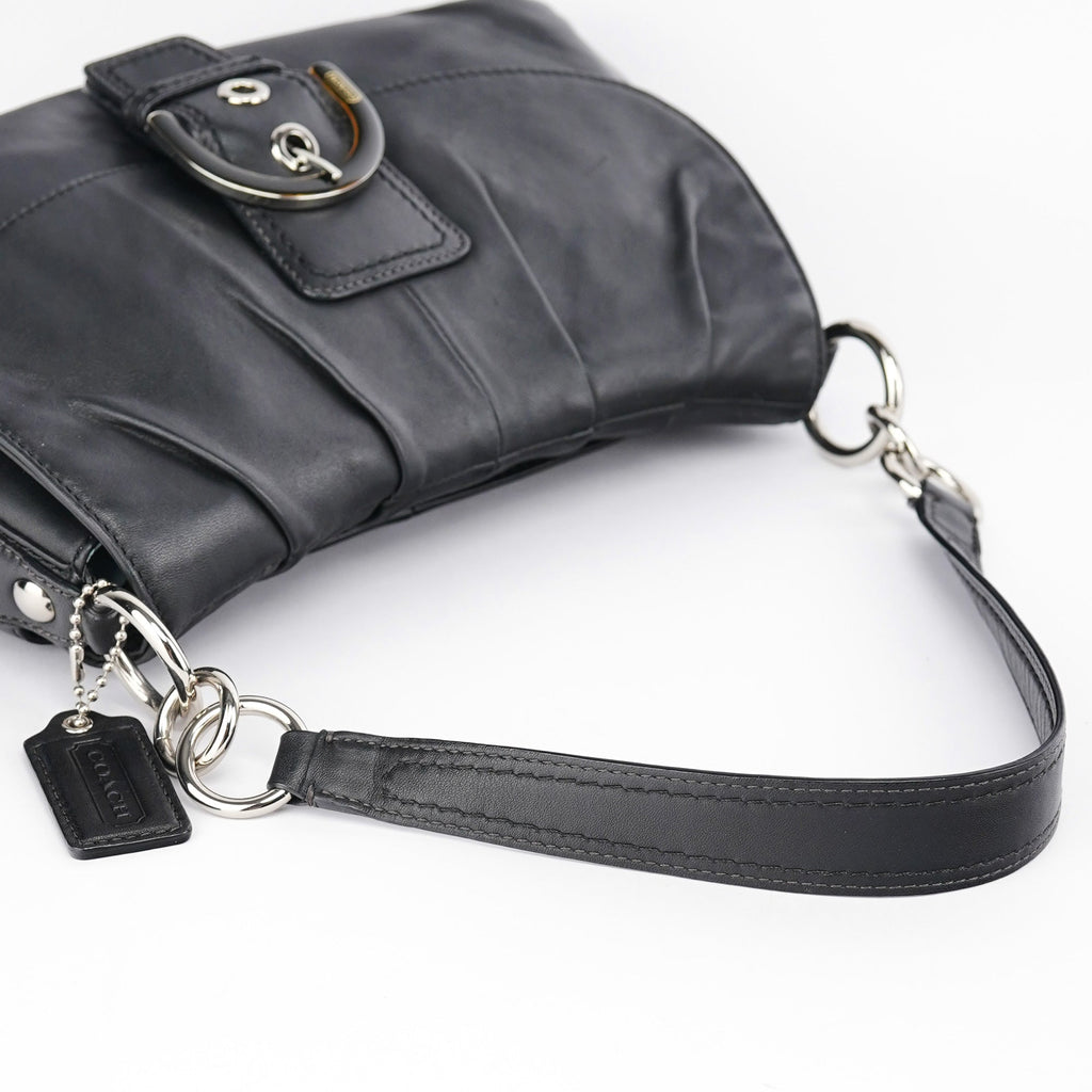Black Leather Soho Shoulder Bag