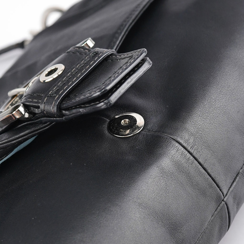 Black Leather Soho Shoulder Bag