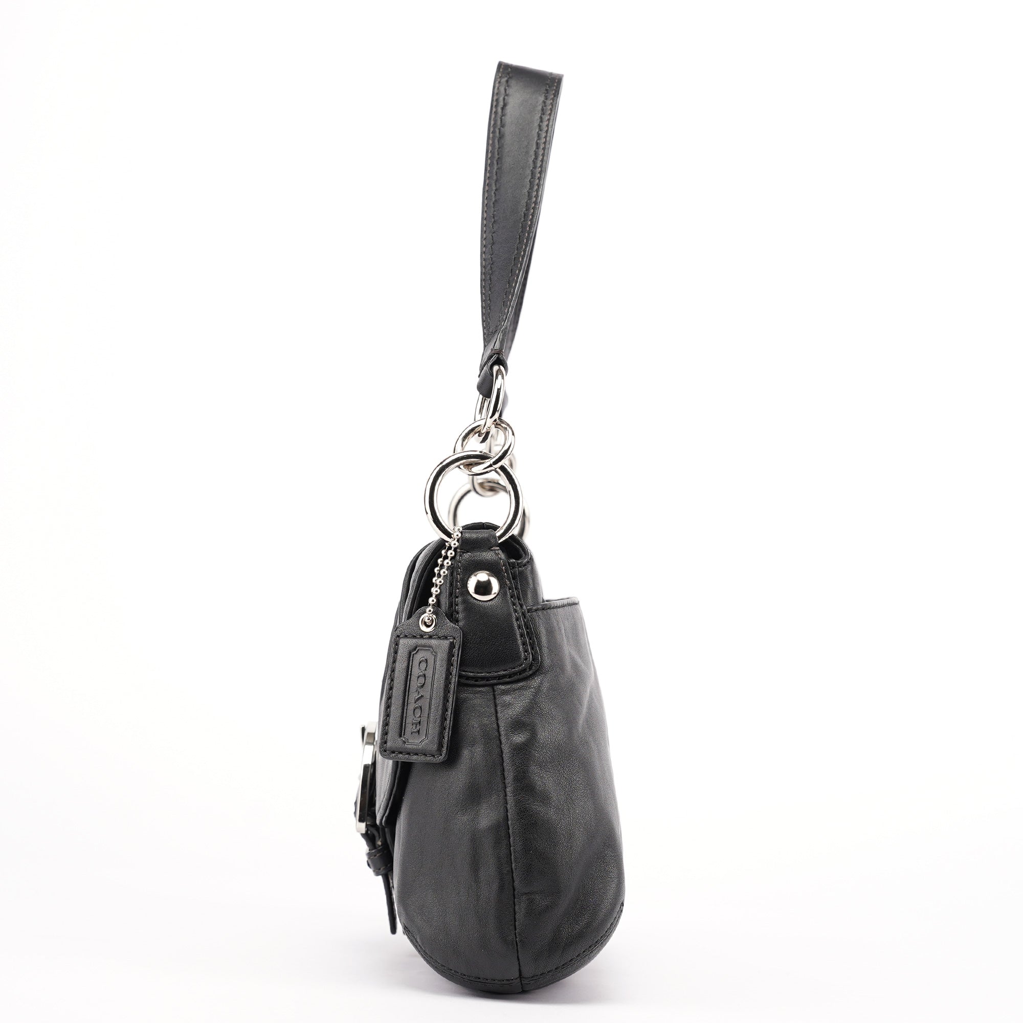 Black Leather Soho Shoulder Bag