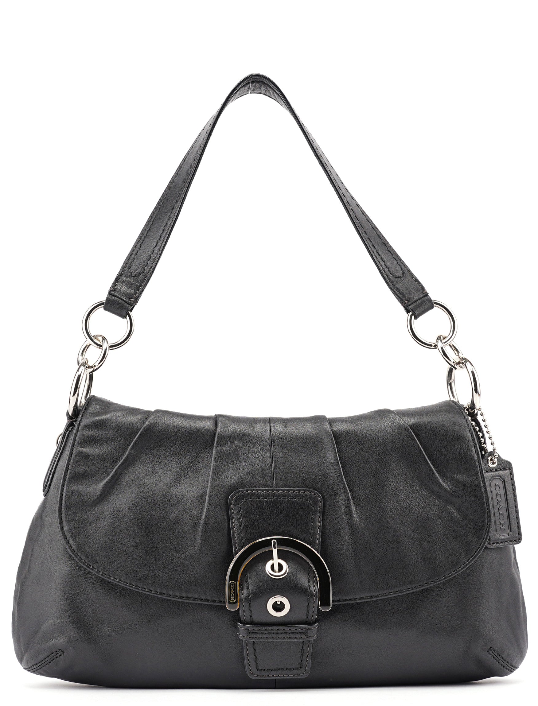 Black Leather Soho Shoulder Bag