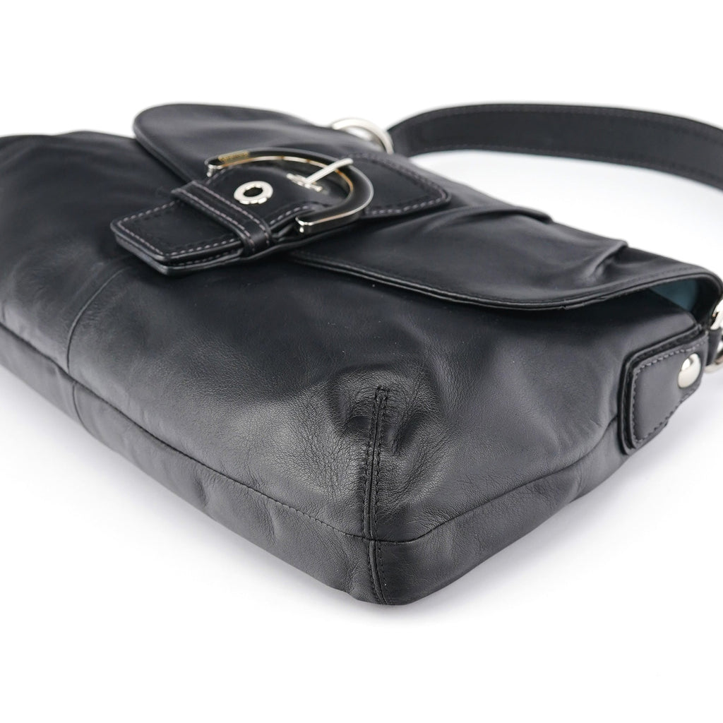 Black Leather Soho Shoulder Bag