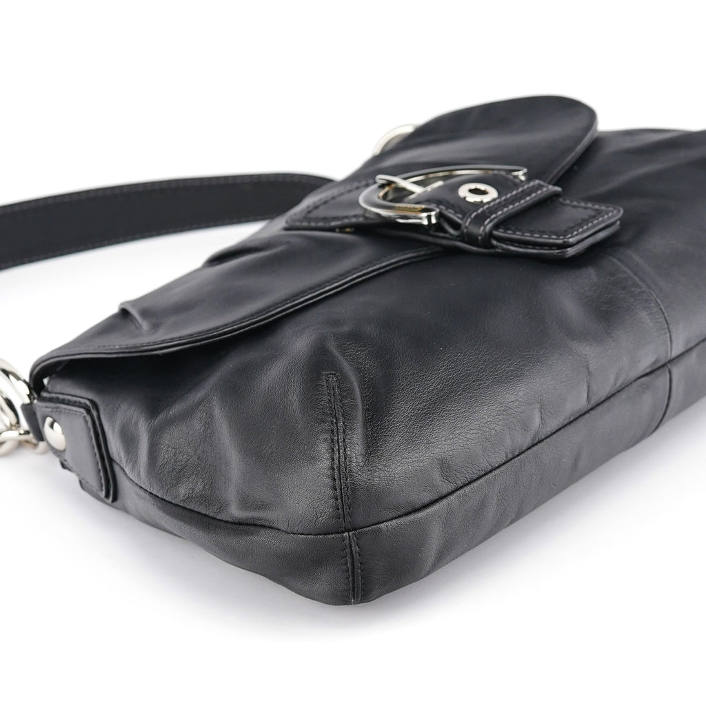 Black Leather Soho Shoulder Bag