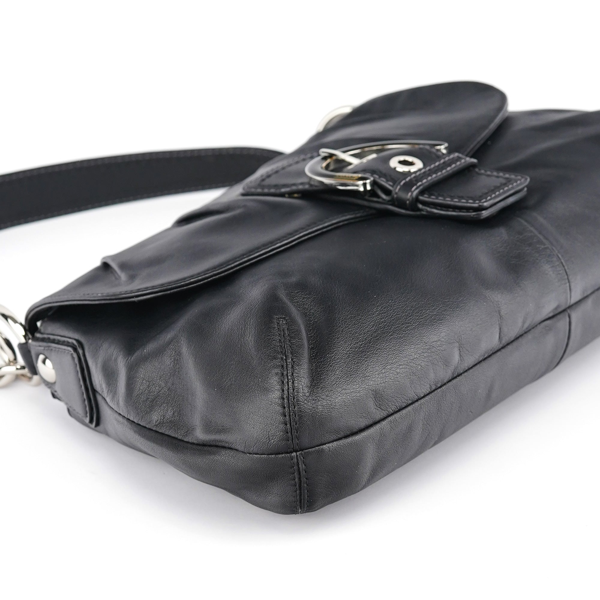 Black Leather Soho Shoulder Bag