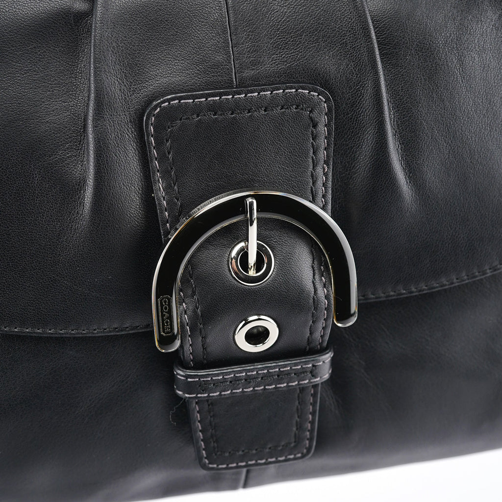 Black Leather Soho Shoulder Bag