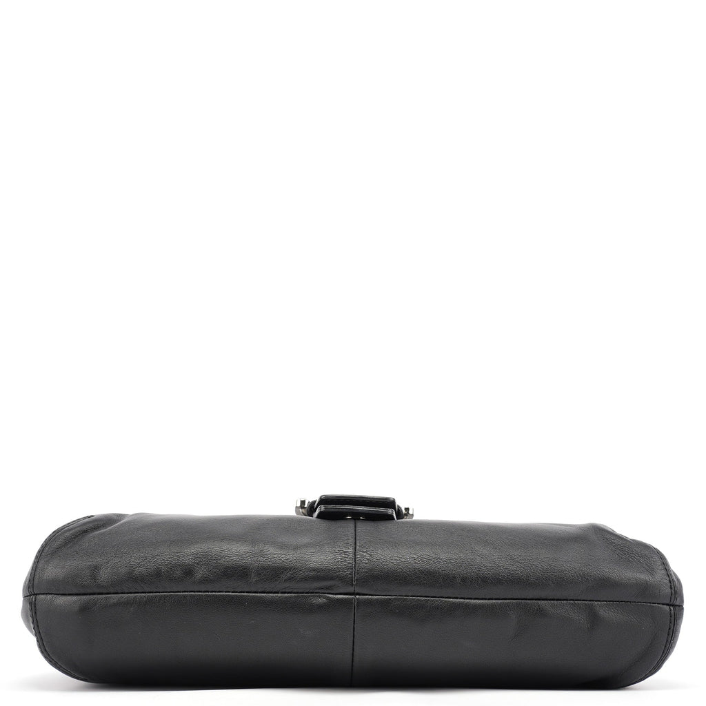 Black Leather Soho Shoulder Bag