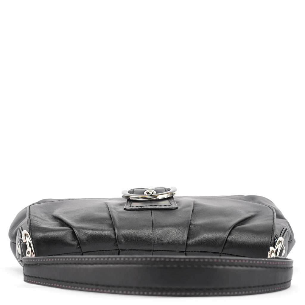 Black Leather Soho Shoulder Bag