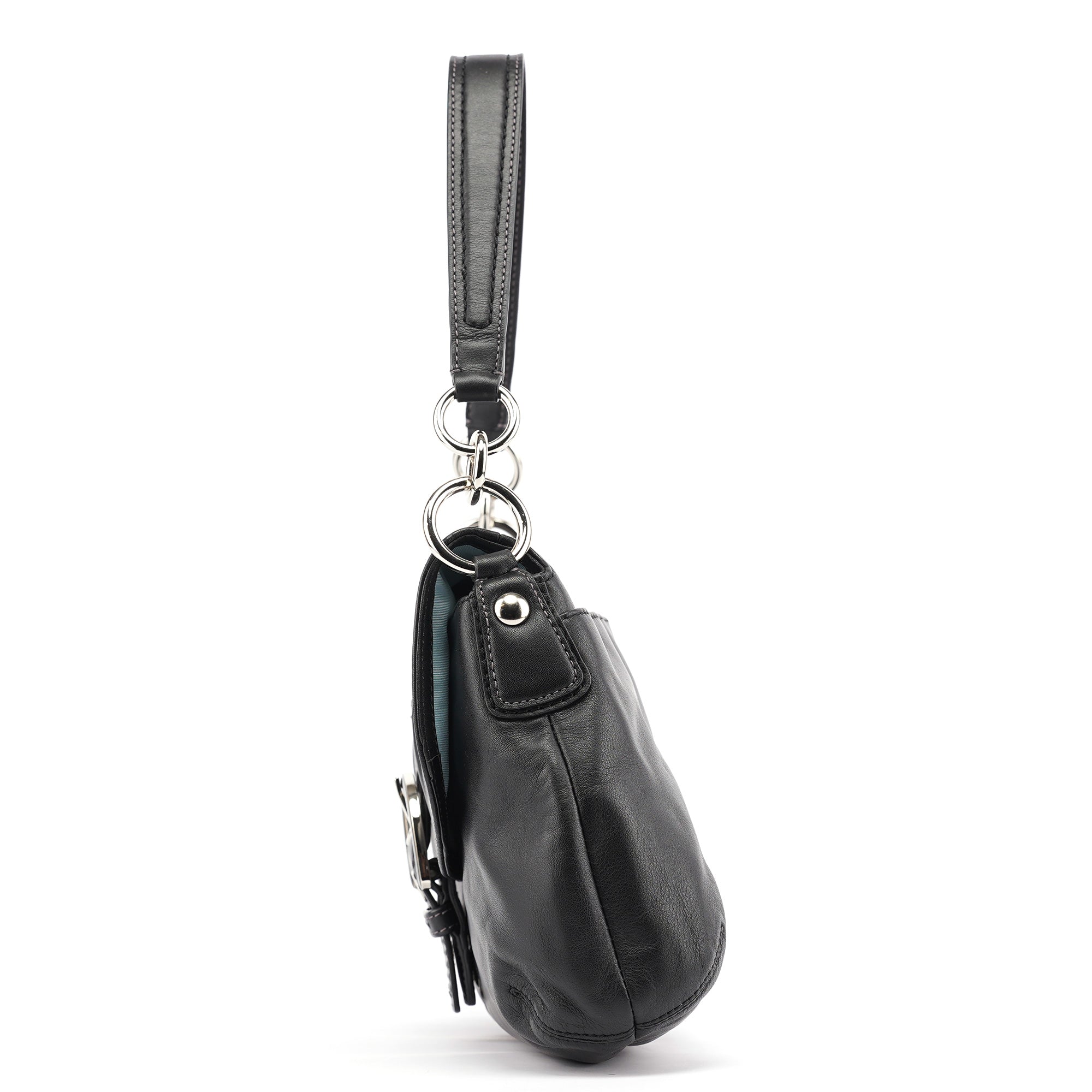 Black Leather Soho Shoulder Bag