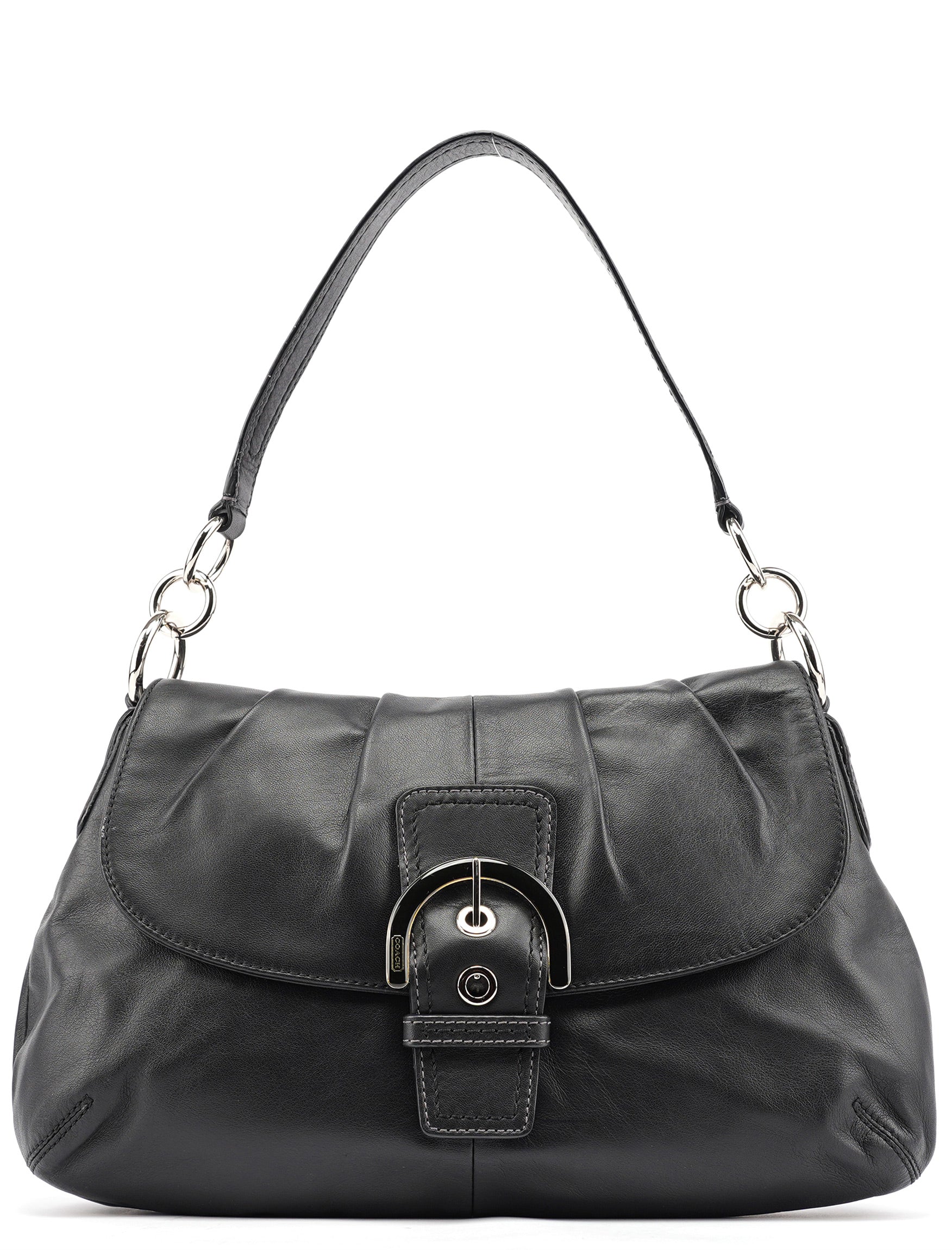 Black Leather Soho Shoulder Bag