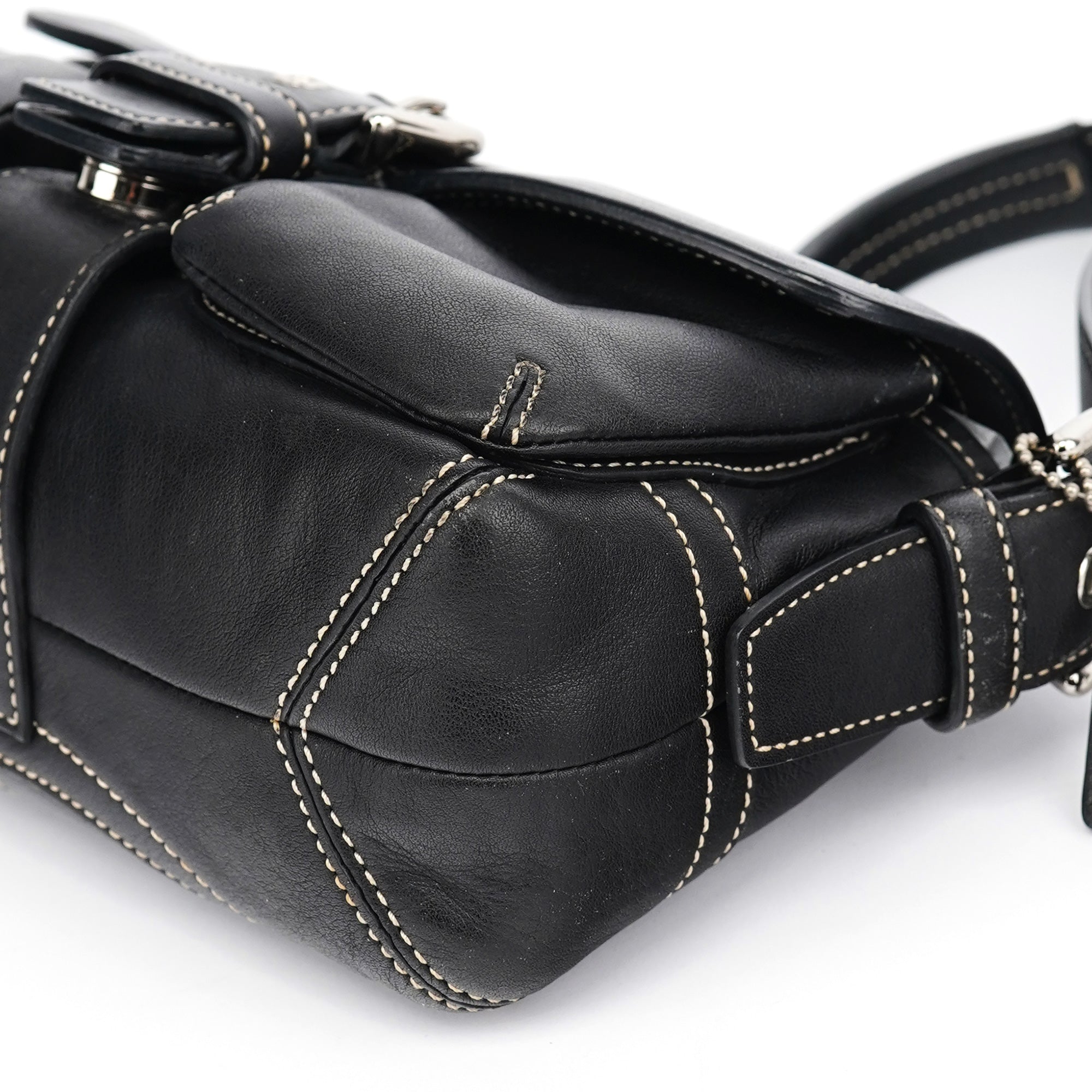 Black Leather Soho Shoulder Bag