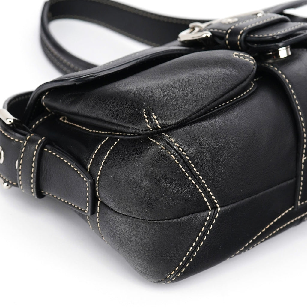 Black Leather Soho Shoulder Bag