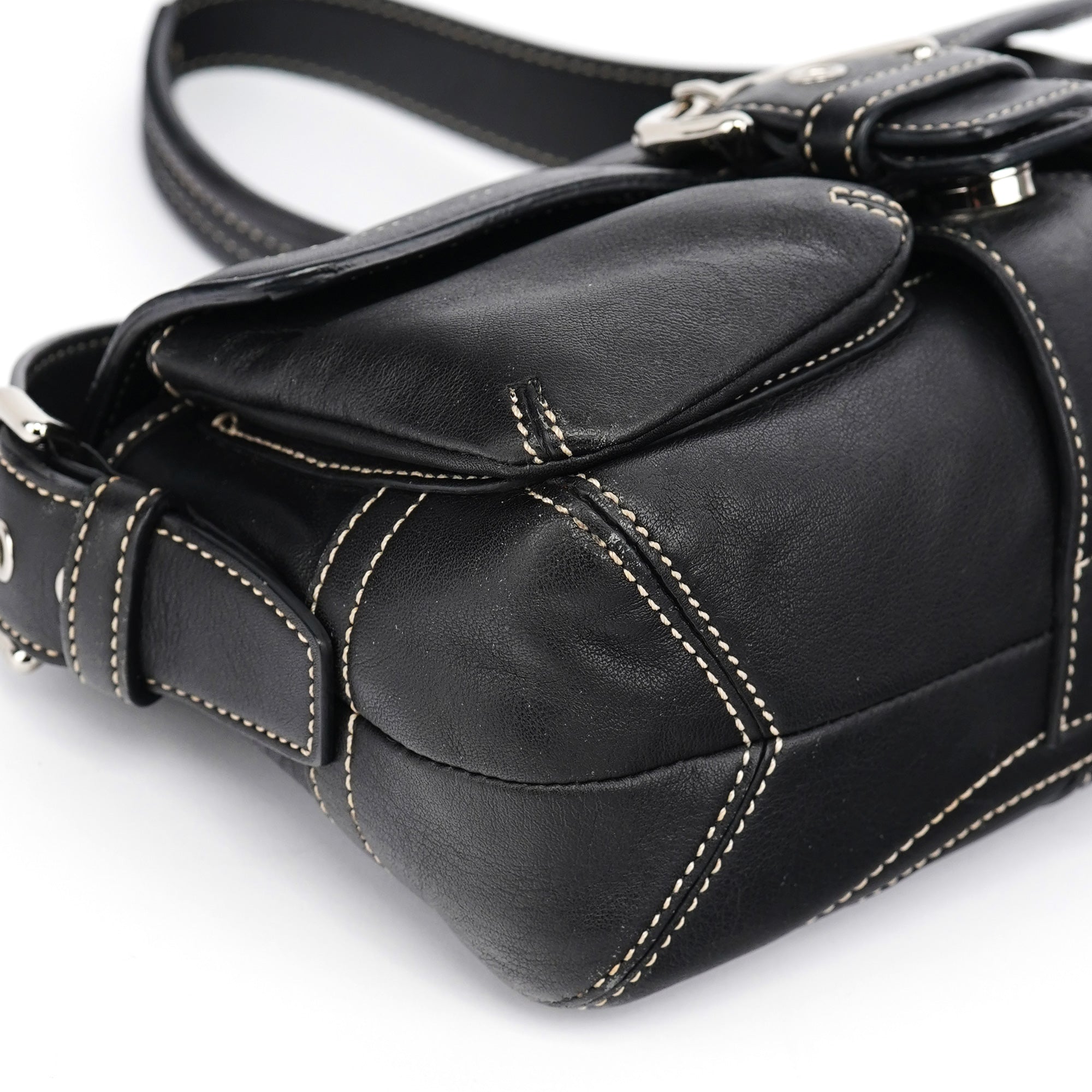 Black Leather Soho Shoulder Bag