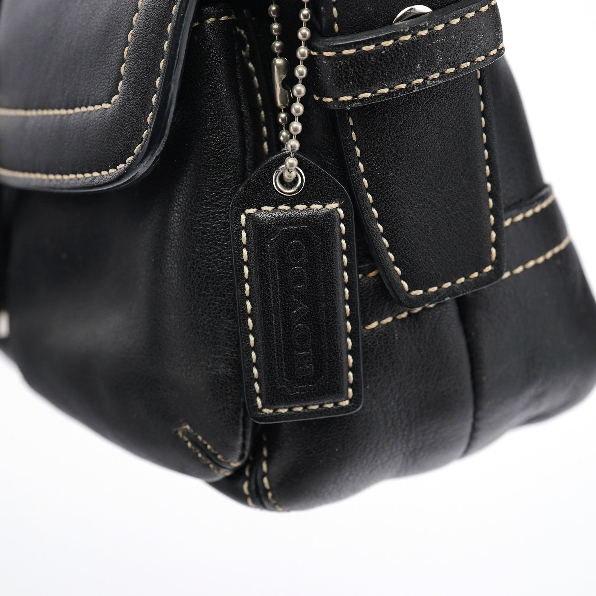 Black Leather Soho Shoulder Bag