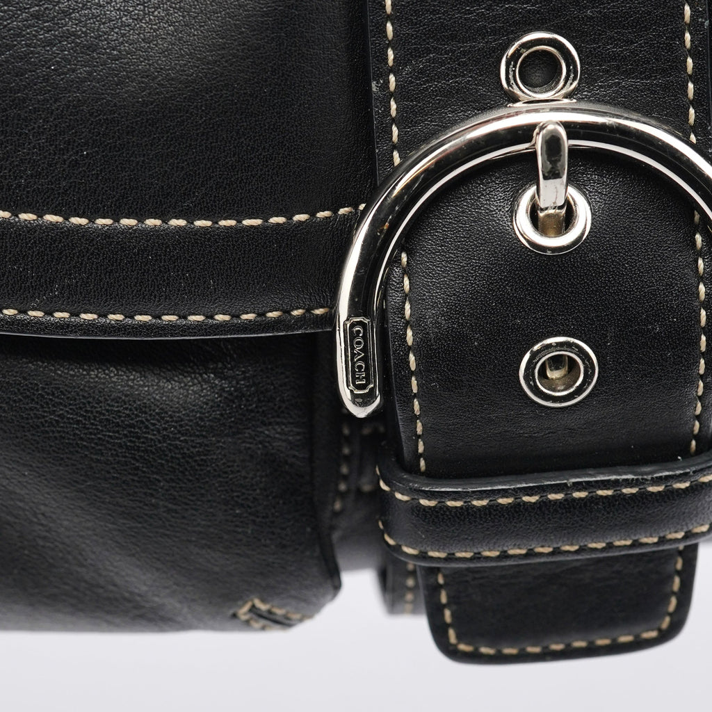 Black Leather Soho Shoulder Bag