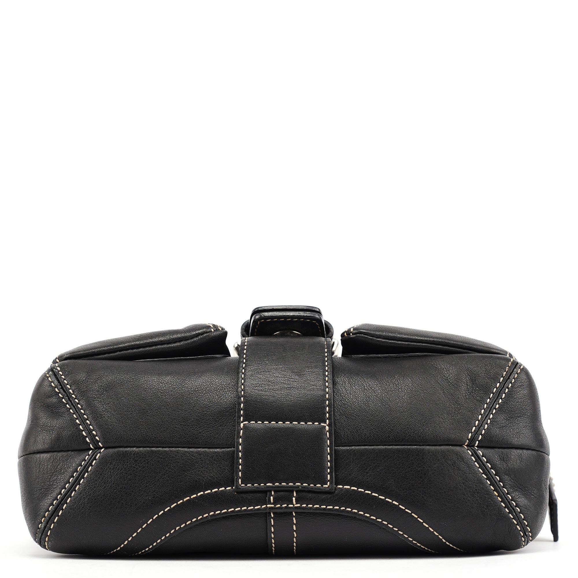 Black Leather Soho Shoulder Bag