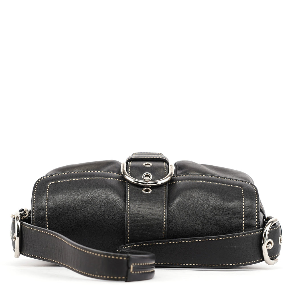 Black Leather Soho Shoulder Bag