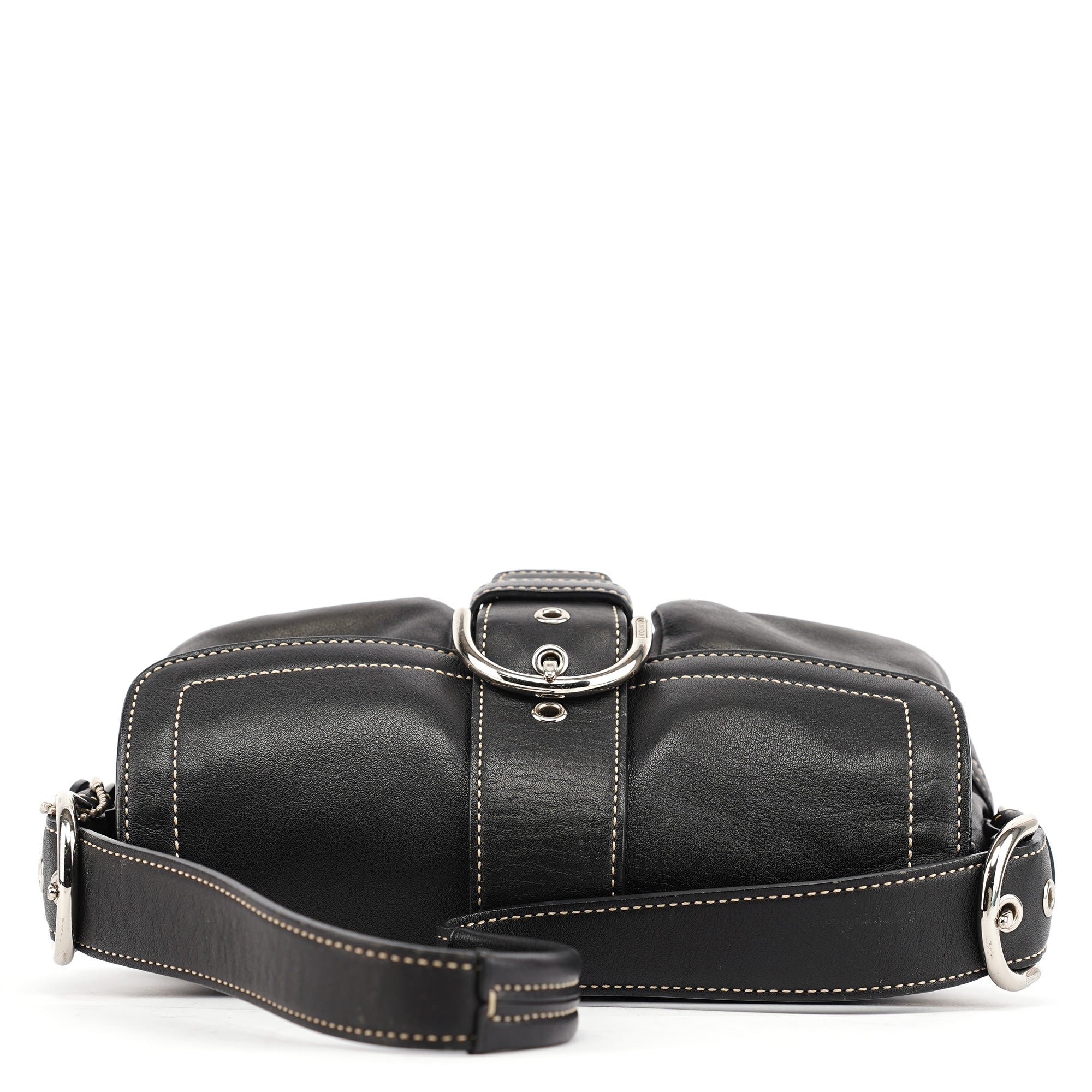 Black Leather Soho Shoulder Bag