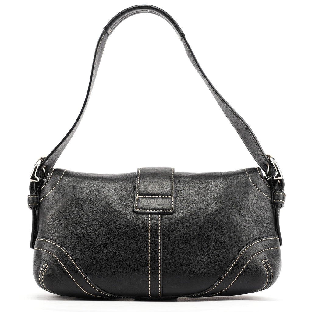 Black Leather Soho Shoulder Bag